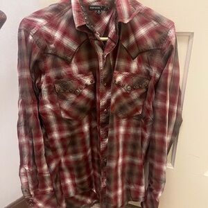 Tin Haul Red Plaid Button Down Shirt